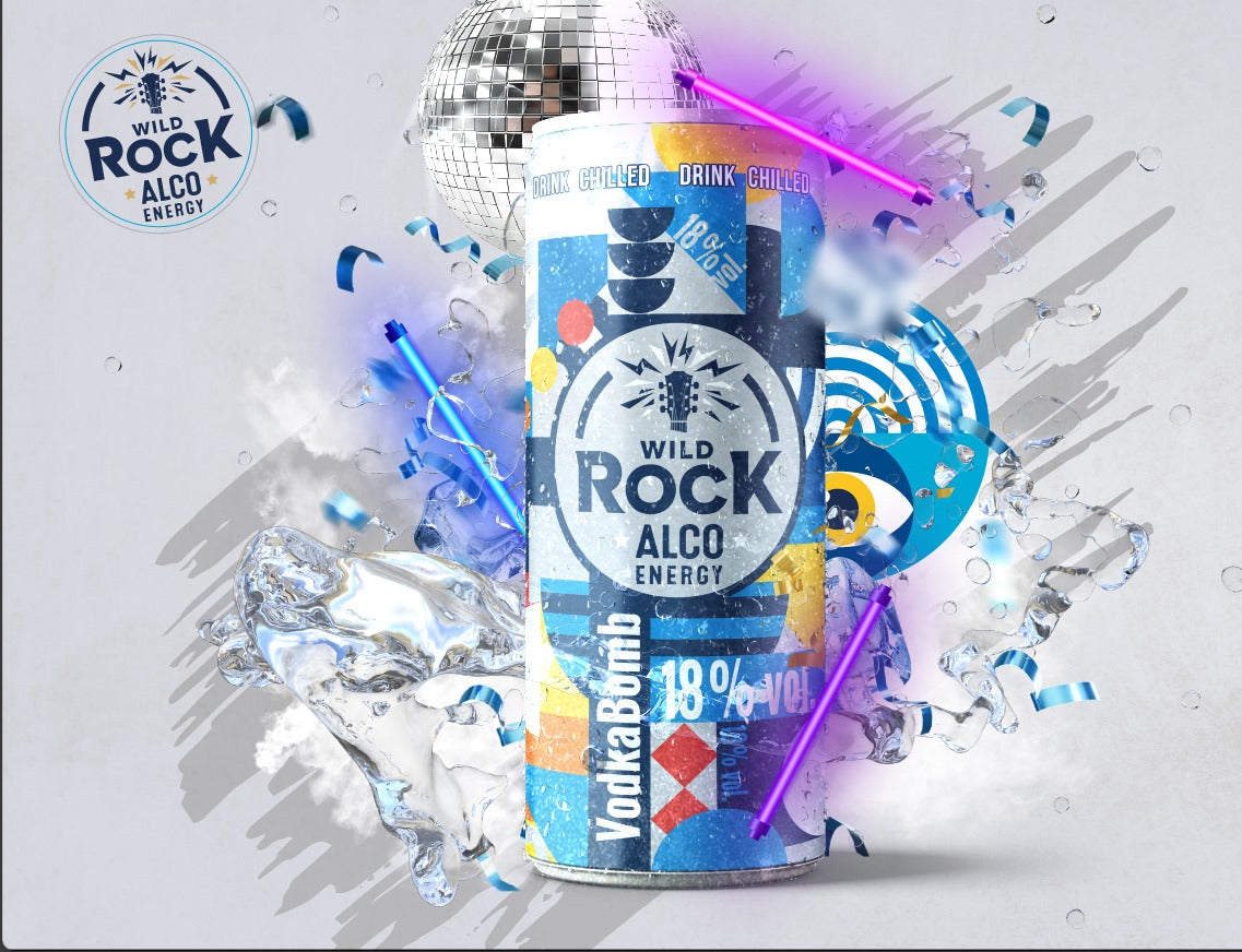 Wild Rock Vodka Bomb 18% Vol Alcohol